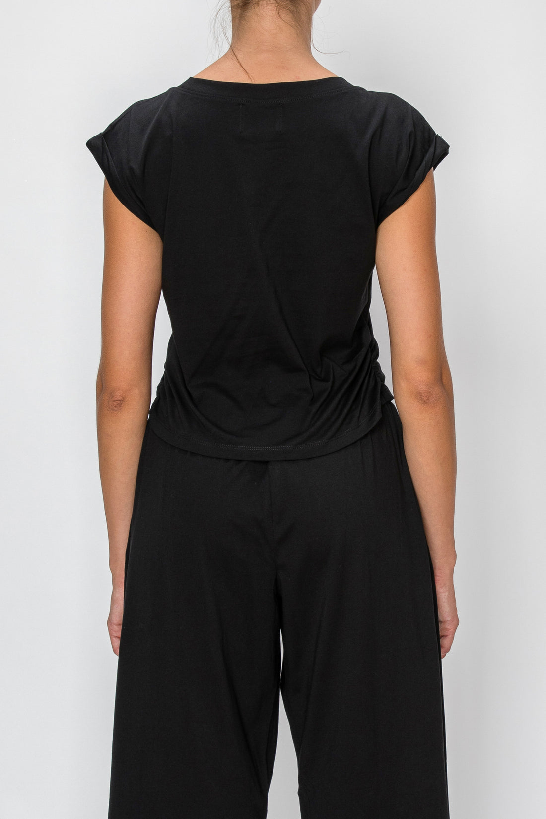Cross Over Sleeveless Tee by Knit Riot