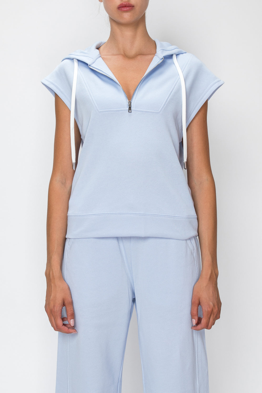 Quarter Zip Hoodie Vest