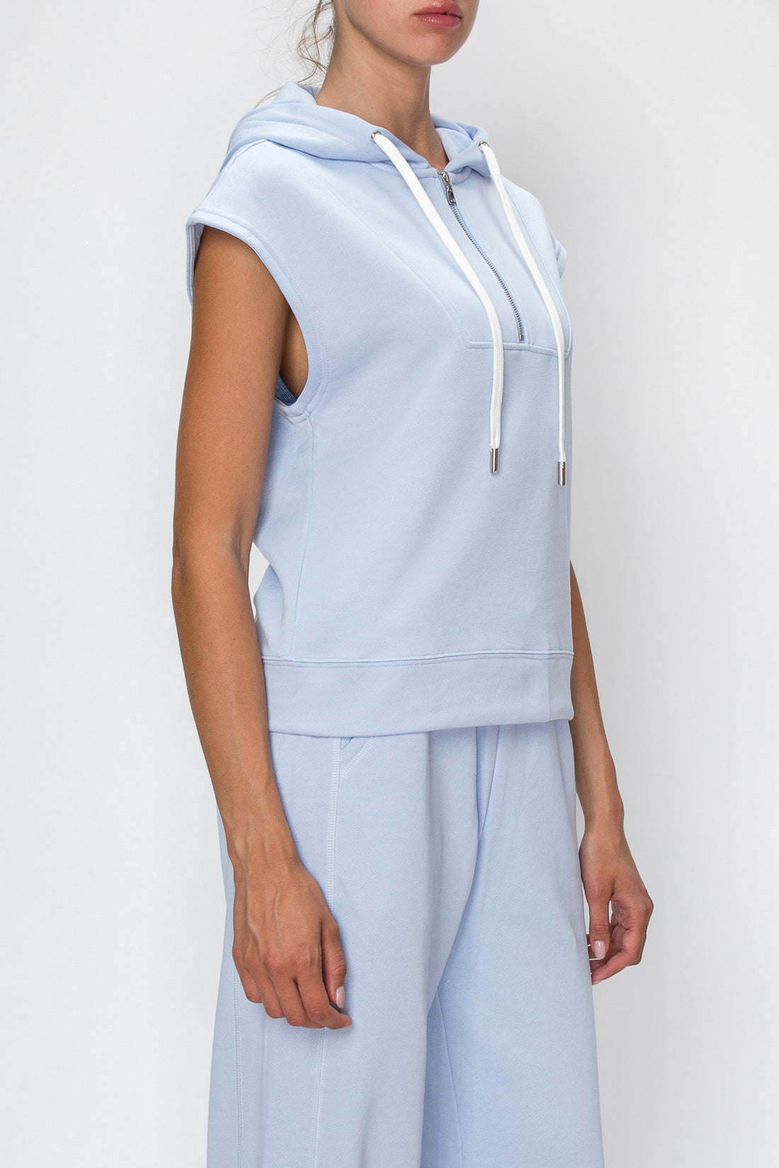 Quarter Zip Hoodie Vest