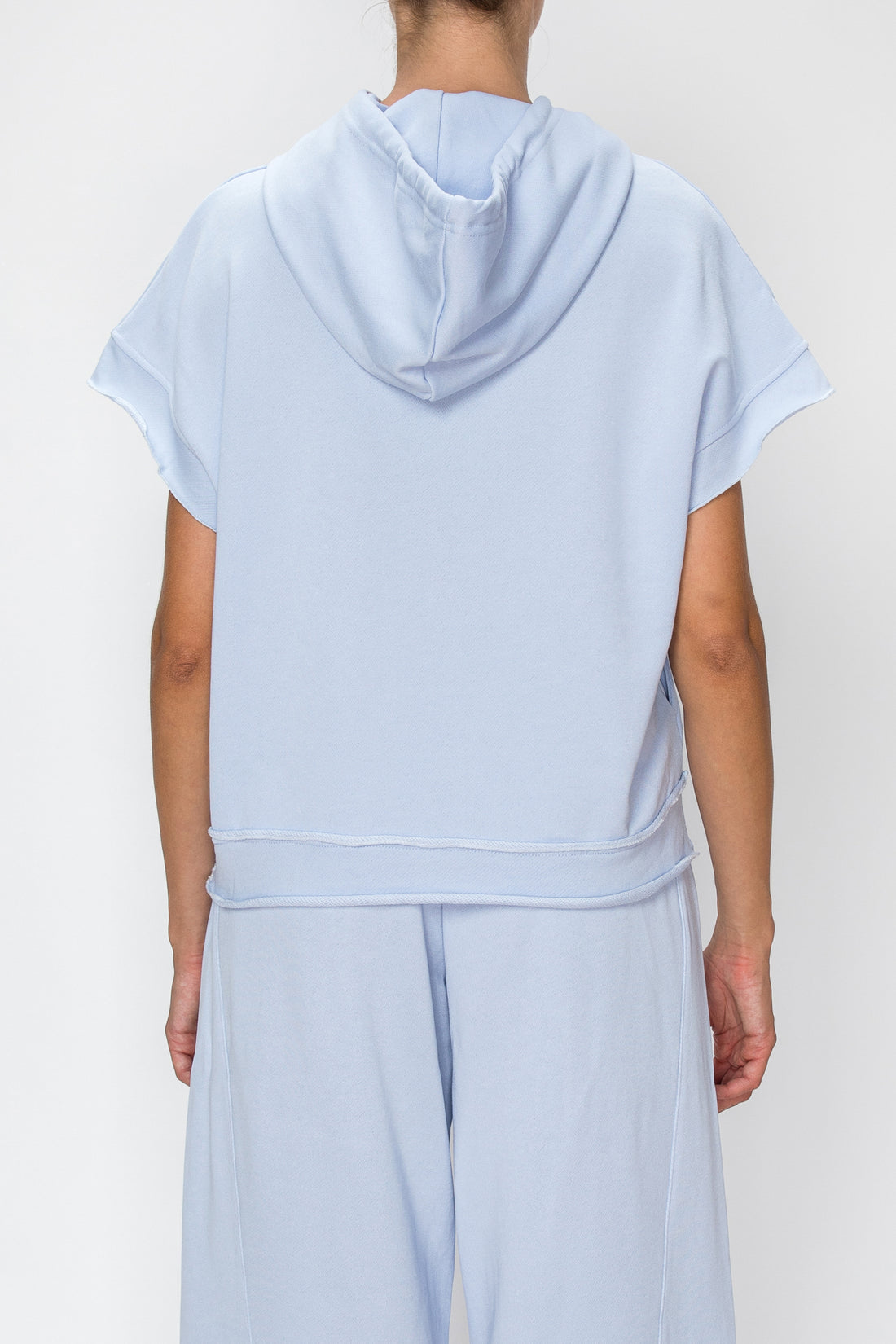 Short Sleeve French Terry Hoodie Tee by Knit Riot