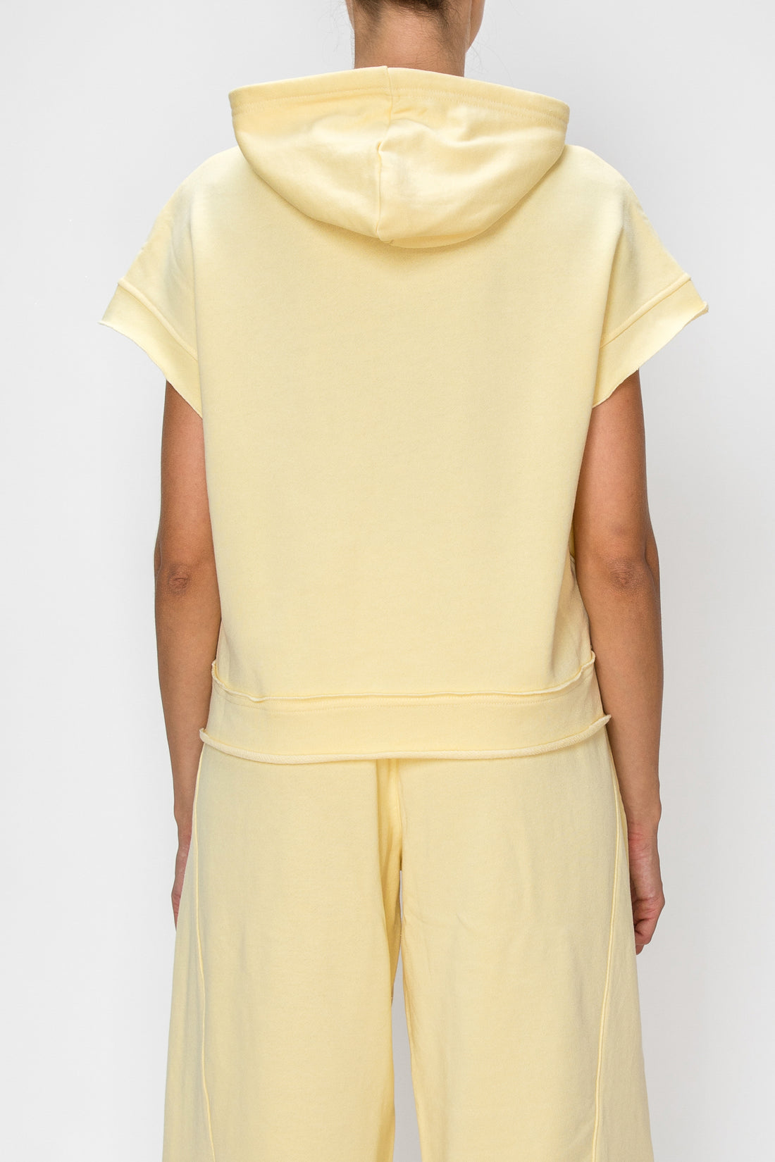 Short Sleeve French Terry Hoodie Tee by Knit Riot