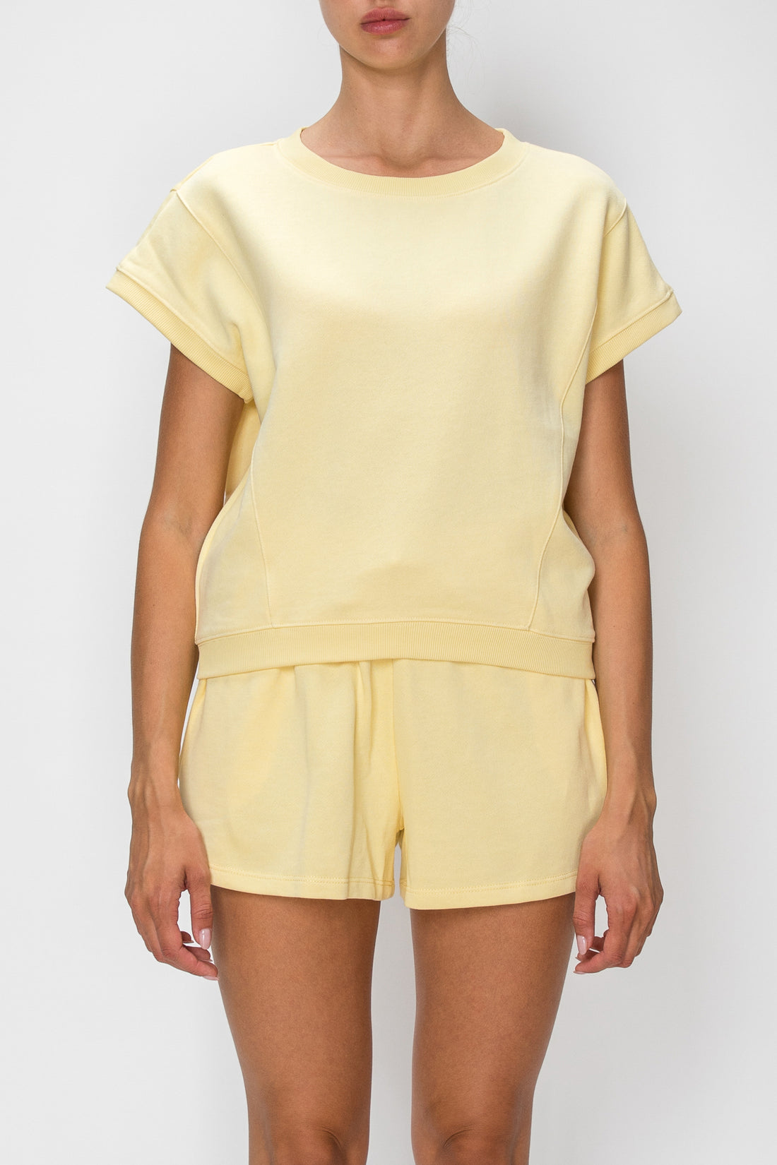 Dolman Sleeve French Terry Top- Yellow (Pack XS-S-M-L 1-2-2-1)