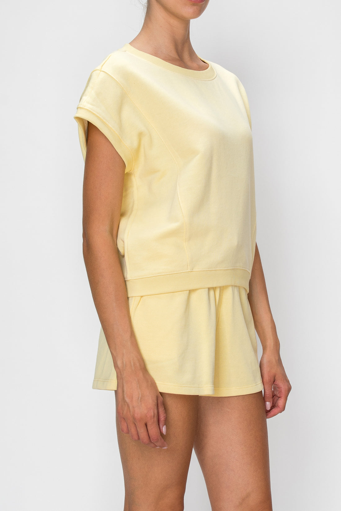 Dolman Sleeve French Terry Top- Yellow (Pack XS-S-M-L 1-2-2-1)