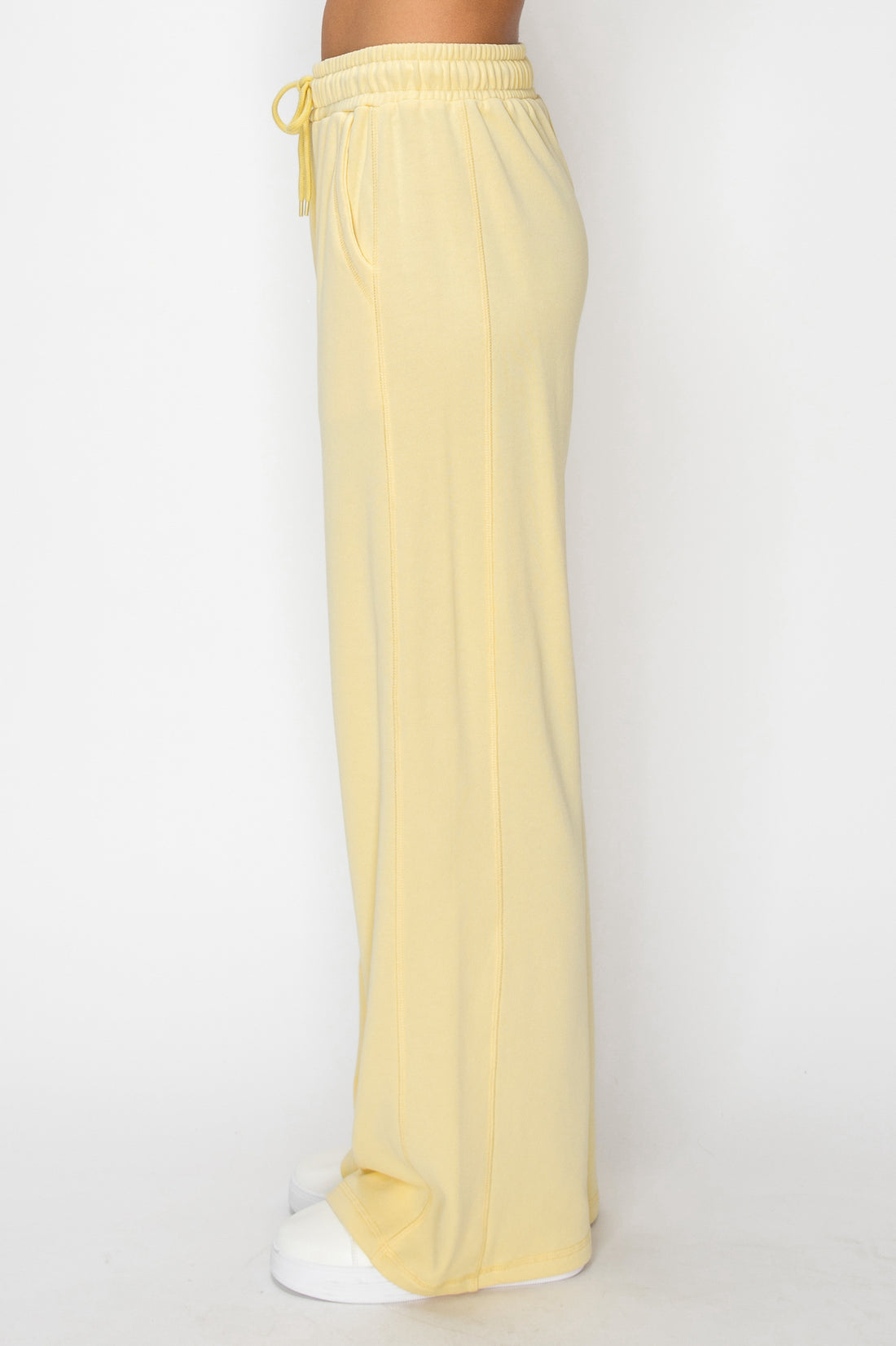 Wide-Leg French Terry Pants