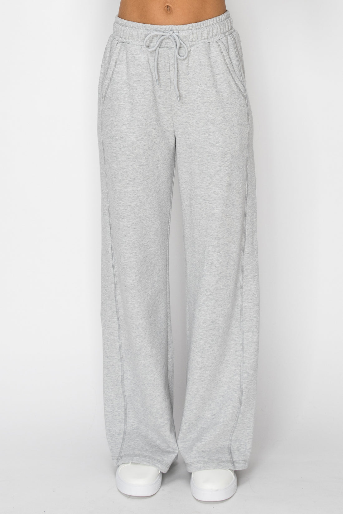 Wide-Leg French Terry Pants