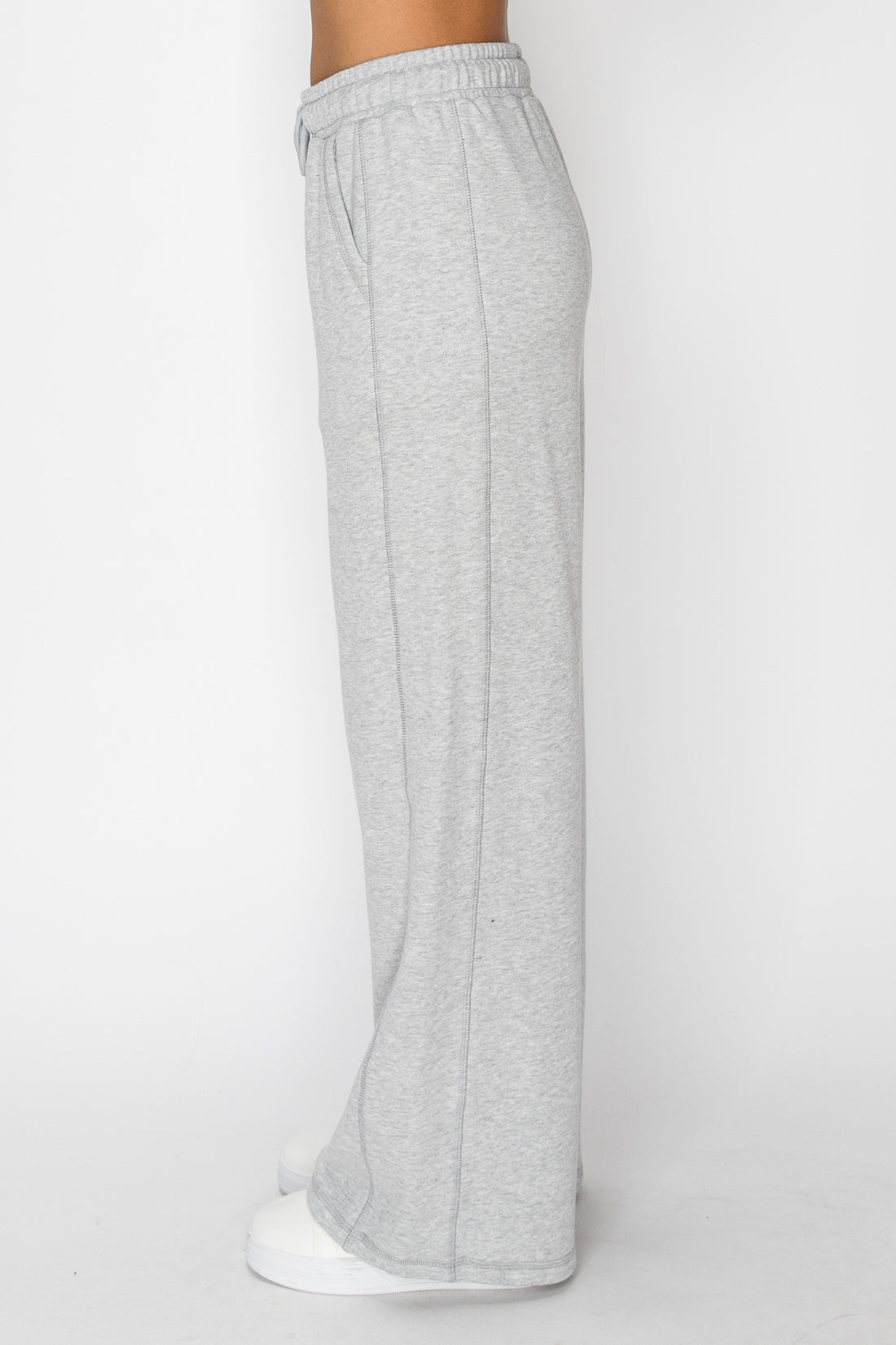 Wide-Leg French Terry Pants