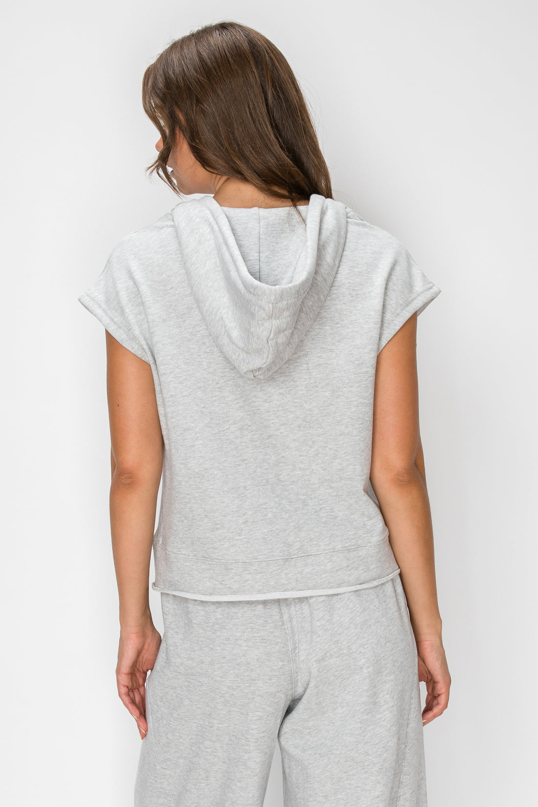 French Terry Toggle Zip Hoodie Vest