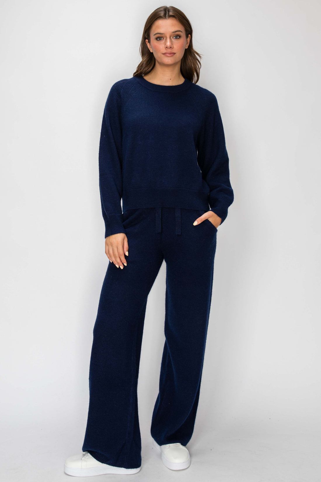 Angora Cashmere Waffle Pullover