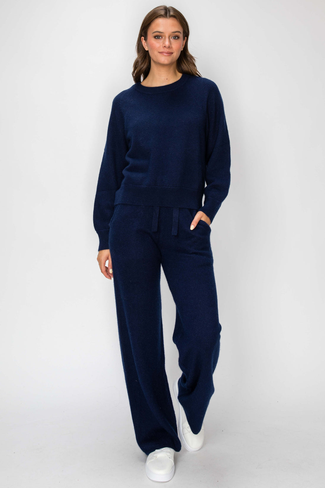 Angora Cashmere Waffle Pullover