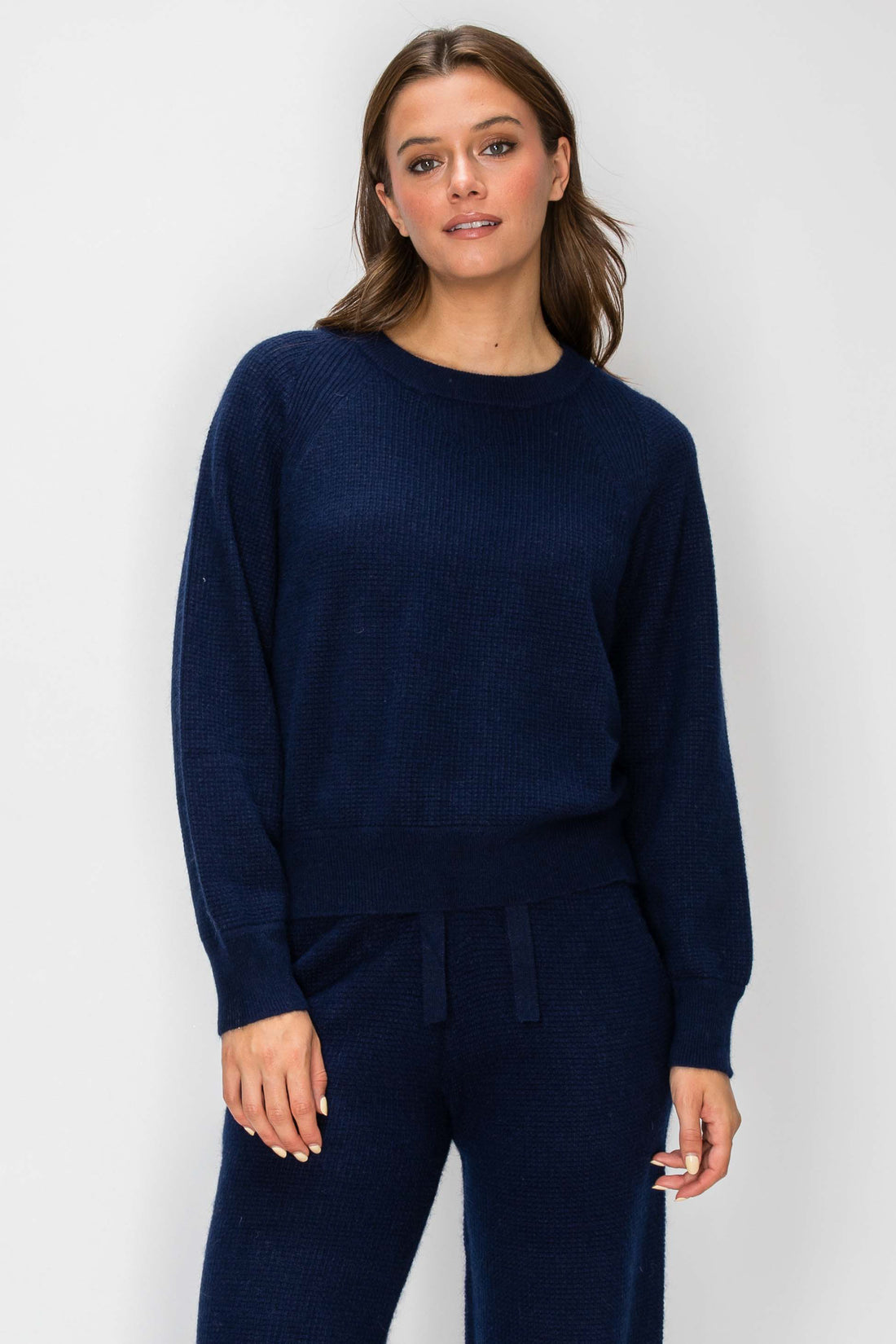Angora Cashmere Waffle Pullover