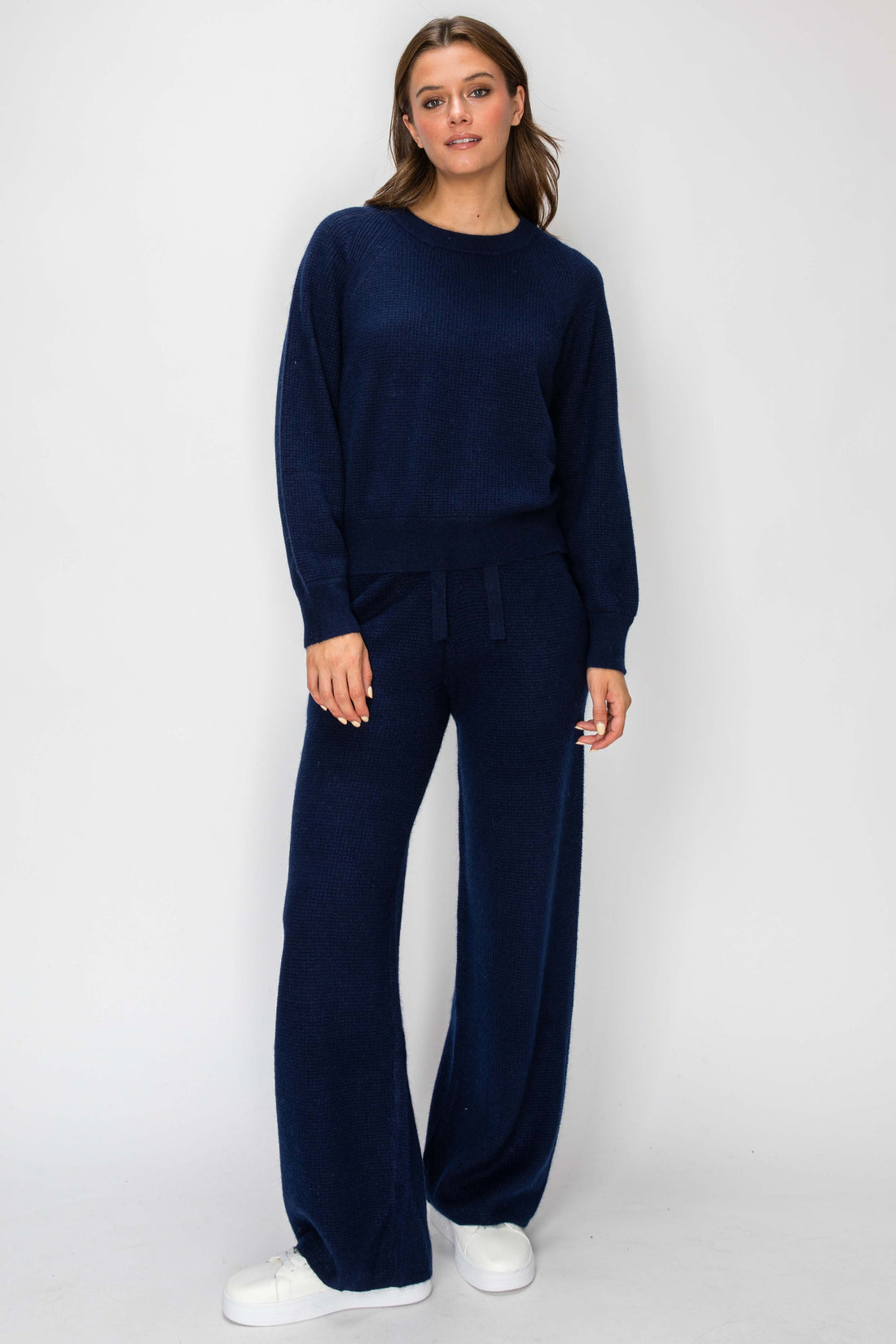 Angora Cashmere Waffle Pullover