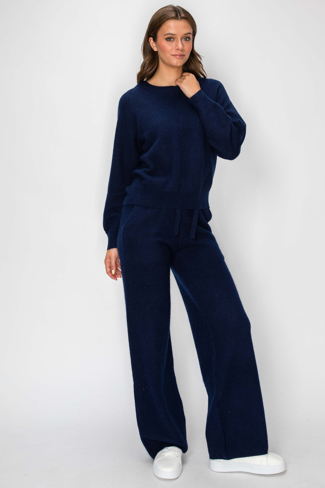 Angora Cashmere Waffle Pullover