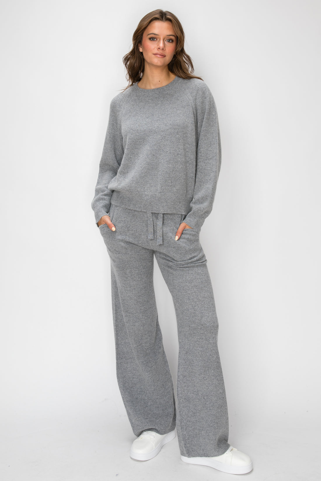 Angora Cashmere Waffle Pullover