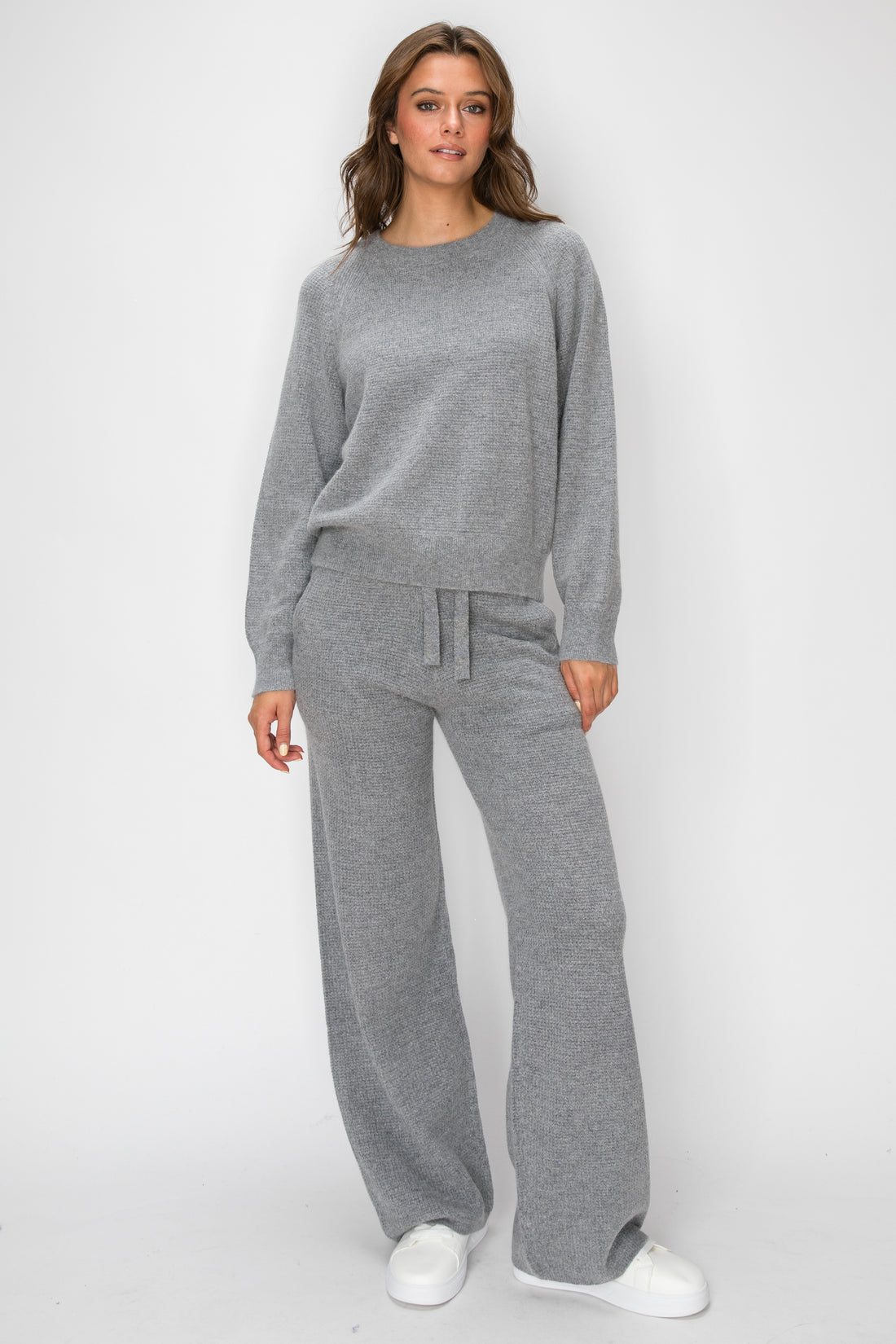 Angora Cashmere Waffle Pullover