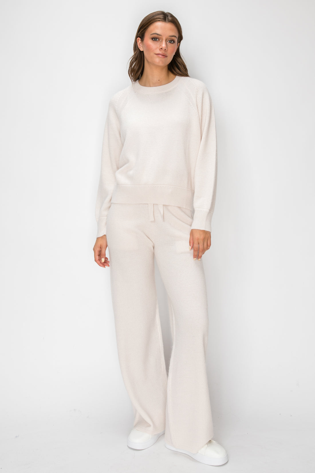 Angora Cashmere Waffle Pullover