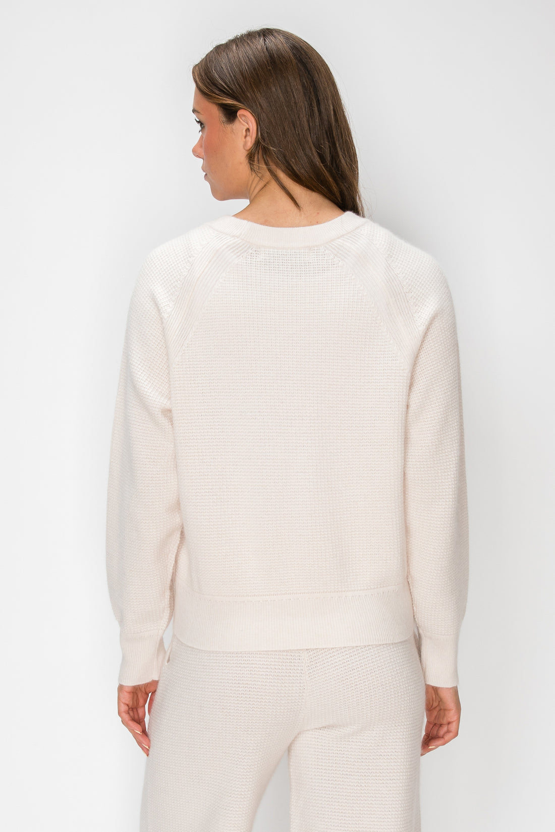 Angora Cashmere Waffle Pullover