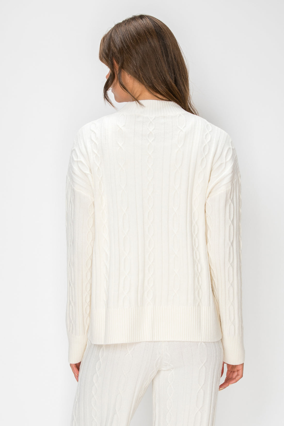 Sierra Cable-Knit Mock Neck