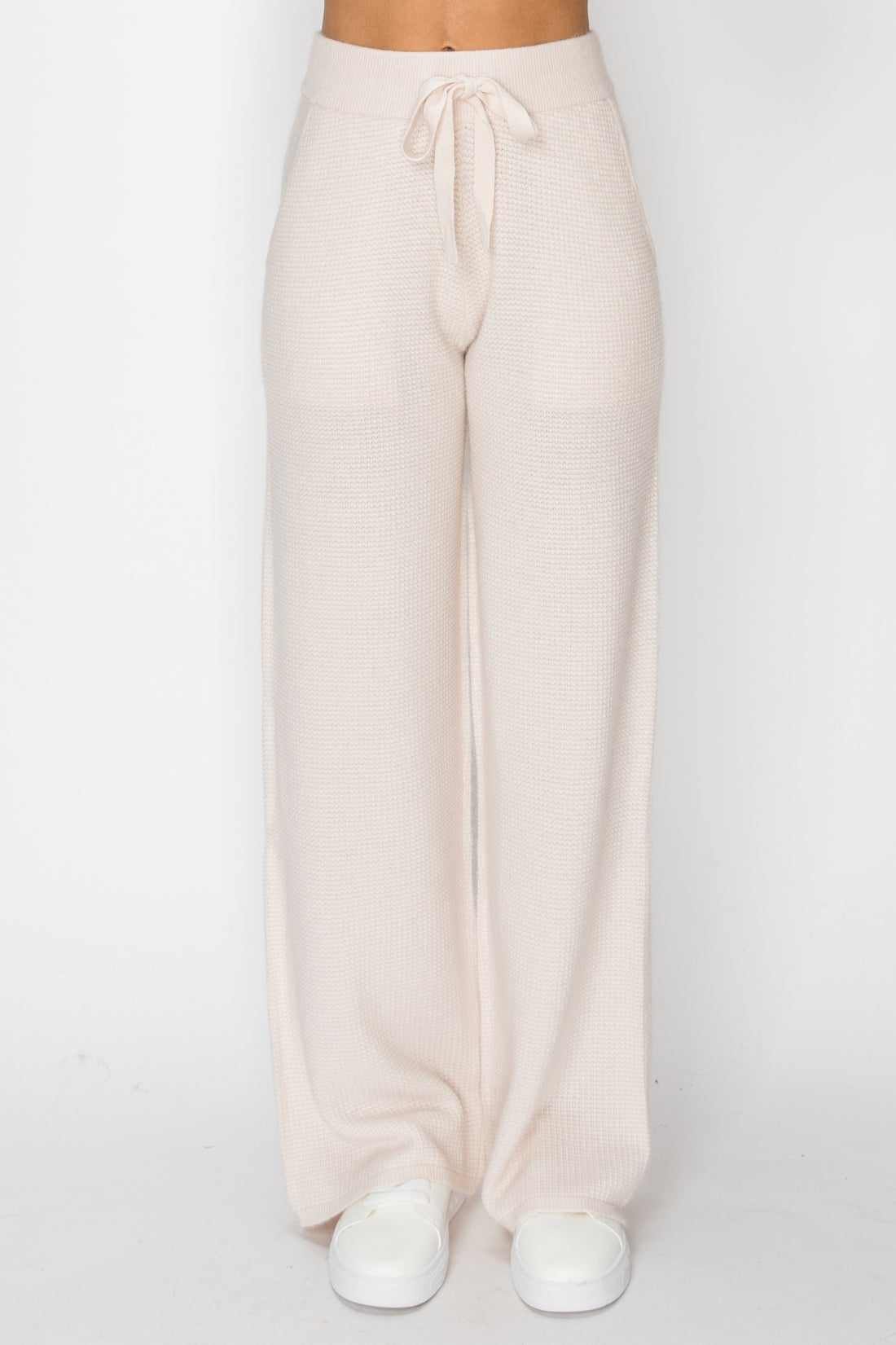 P1234 Angora Cashmere Waffle Pant - Cashmere Sand