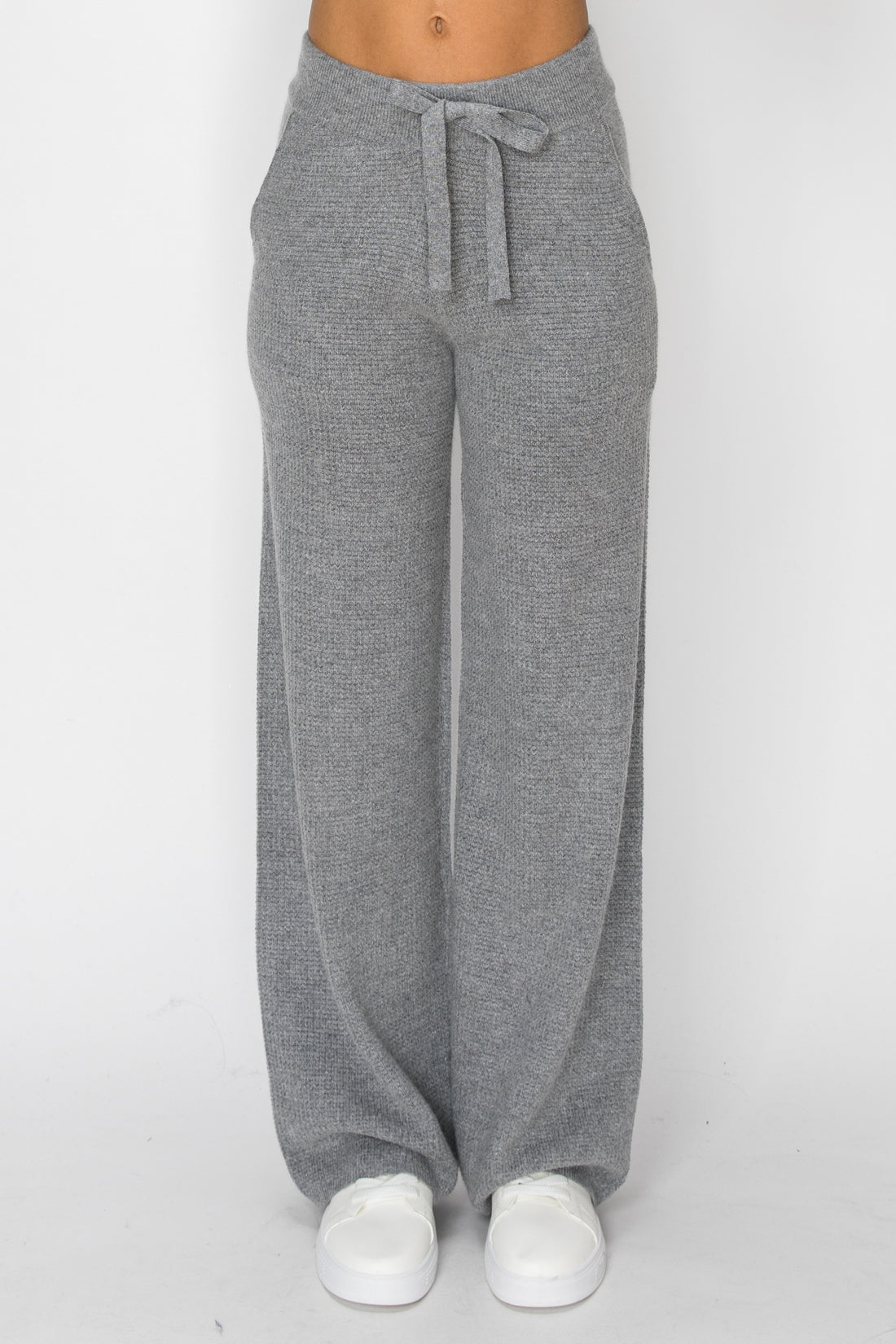 P1234 Angora Cashmere Waffle Pant - H Grey