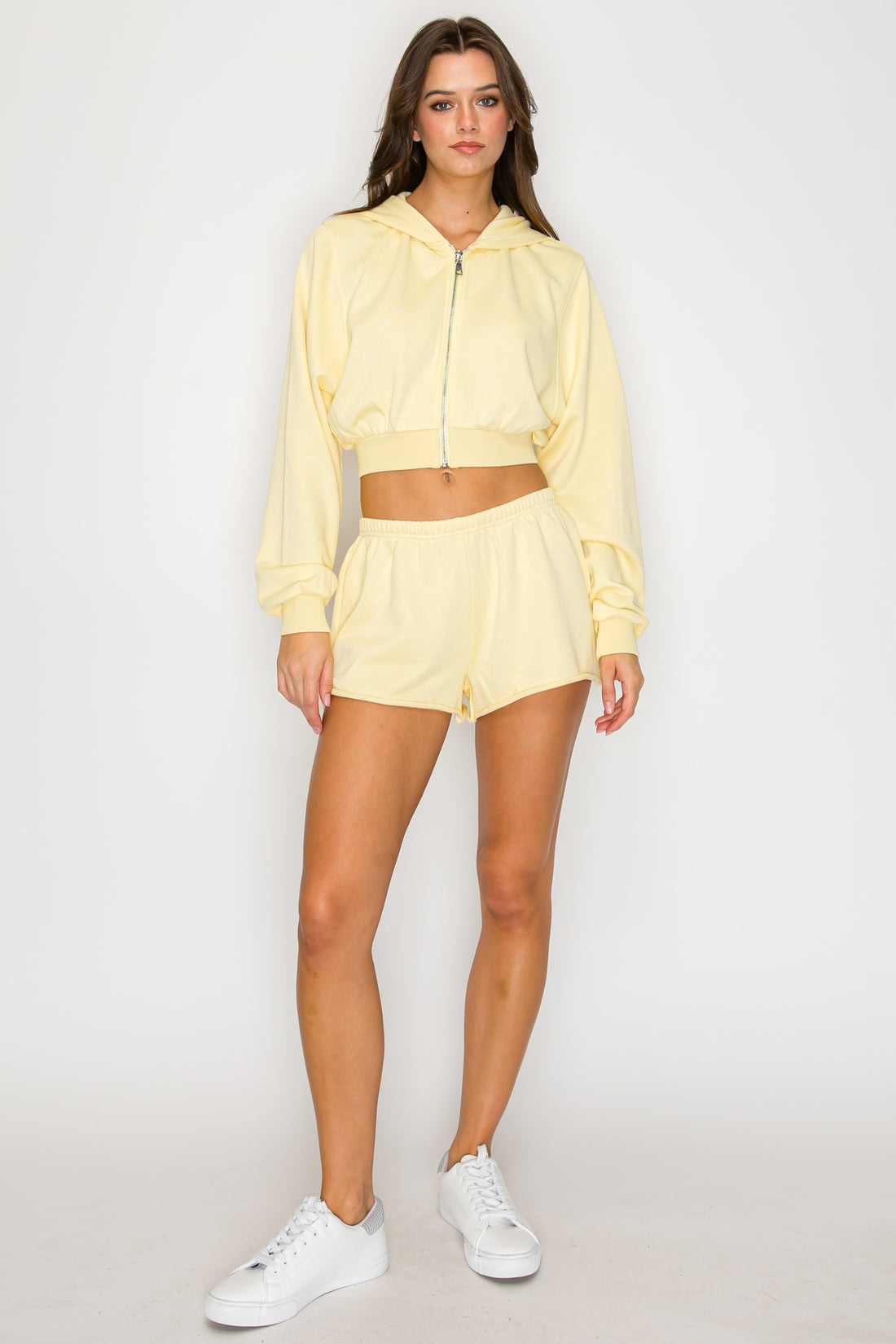Cove Crop Zip Hoodie- Yellow (Pack XS-S-M-L 1-2-2-1)