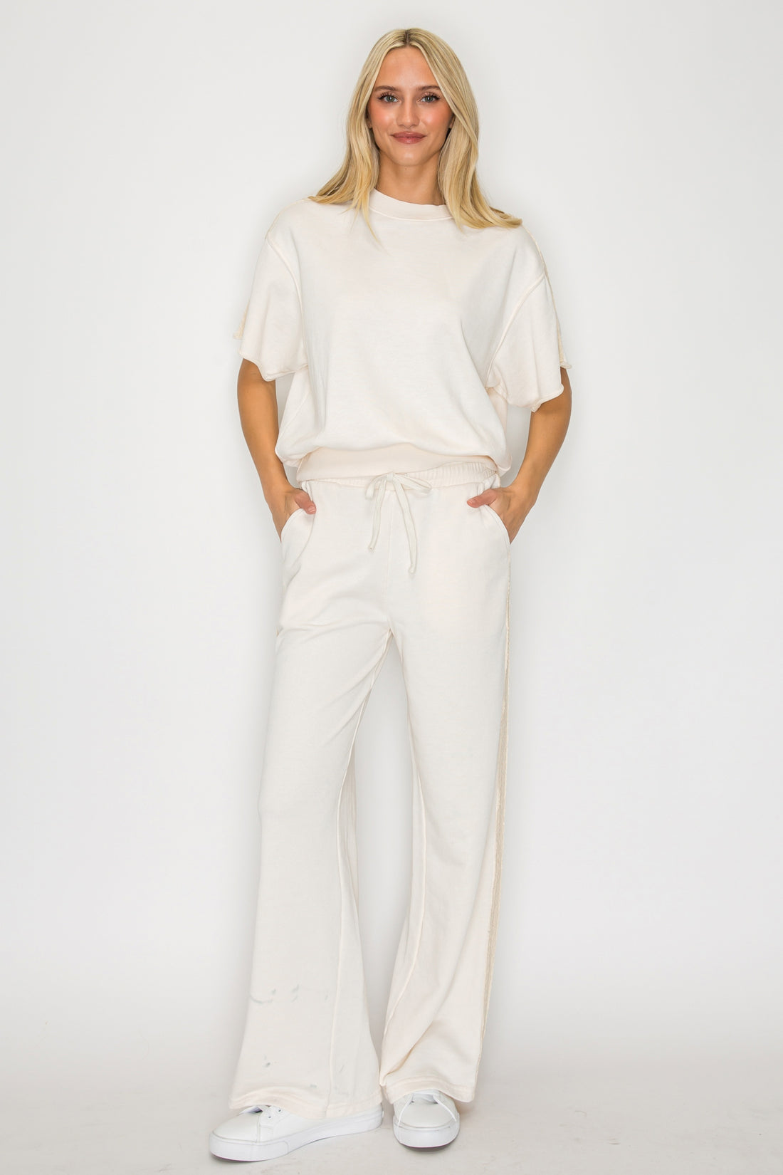 Merrow Edge Lace French Terry Top