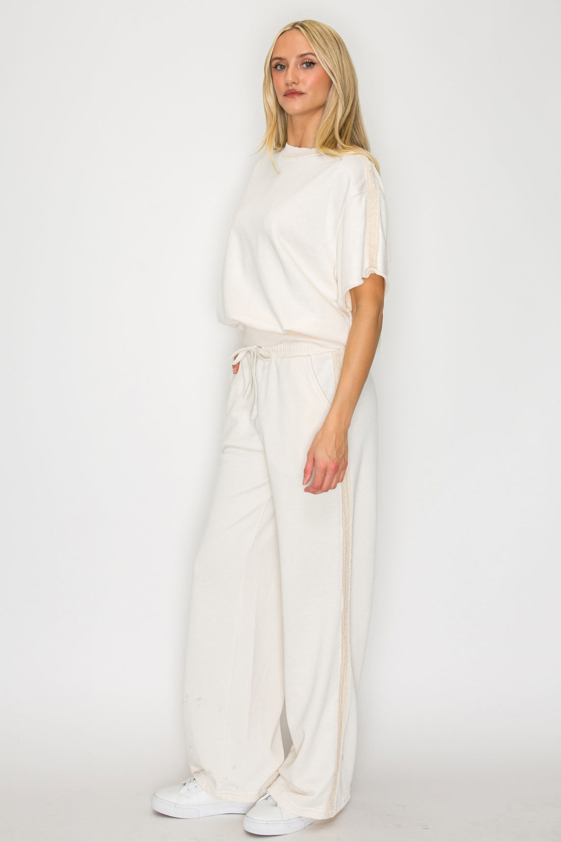 Merrow Edge Lace French Terry Top