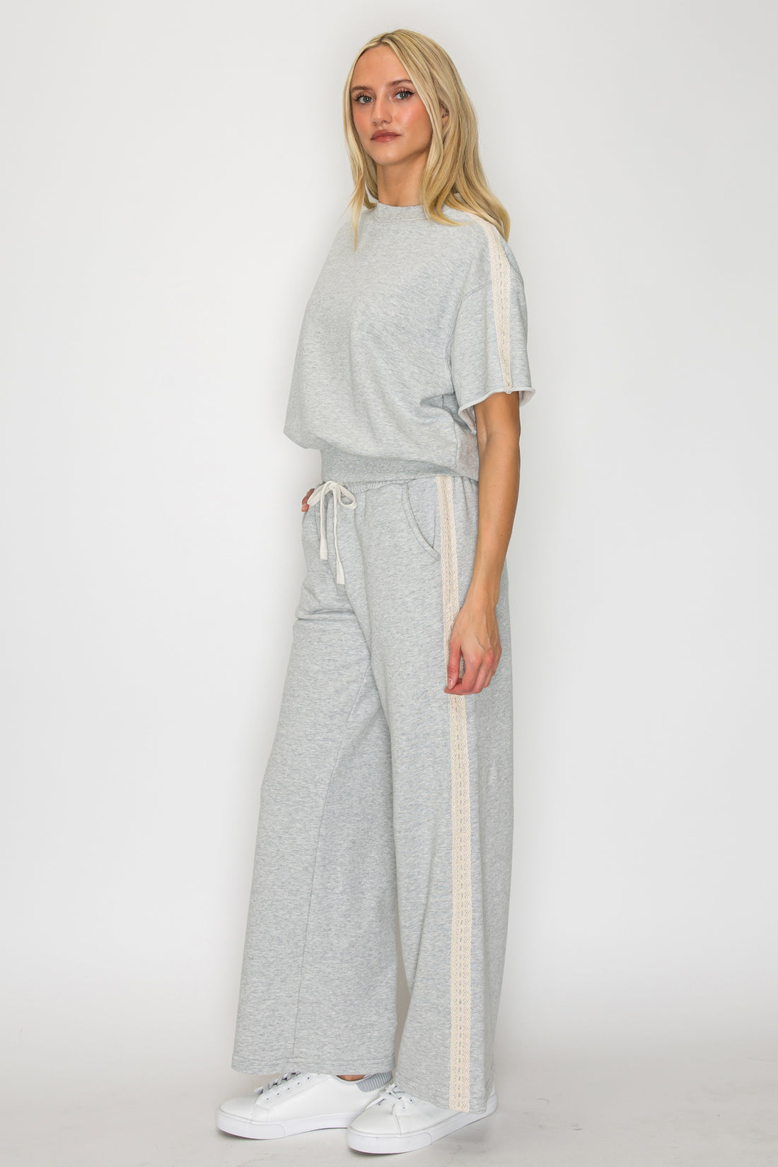 Merrow Edge Lace French Terry Top