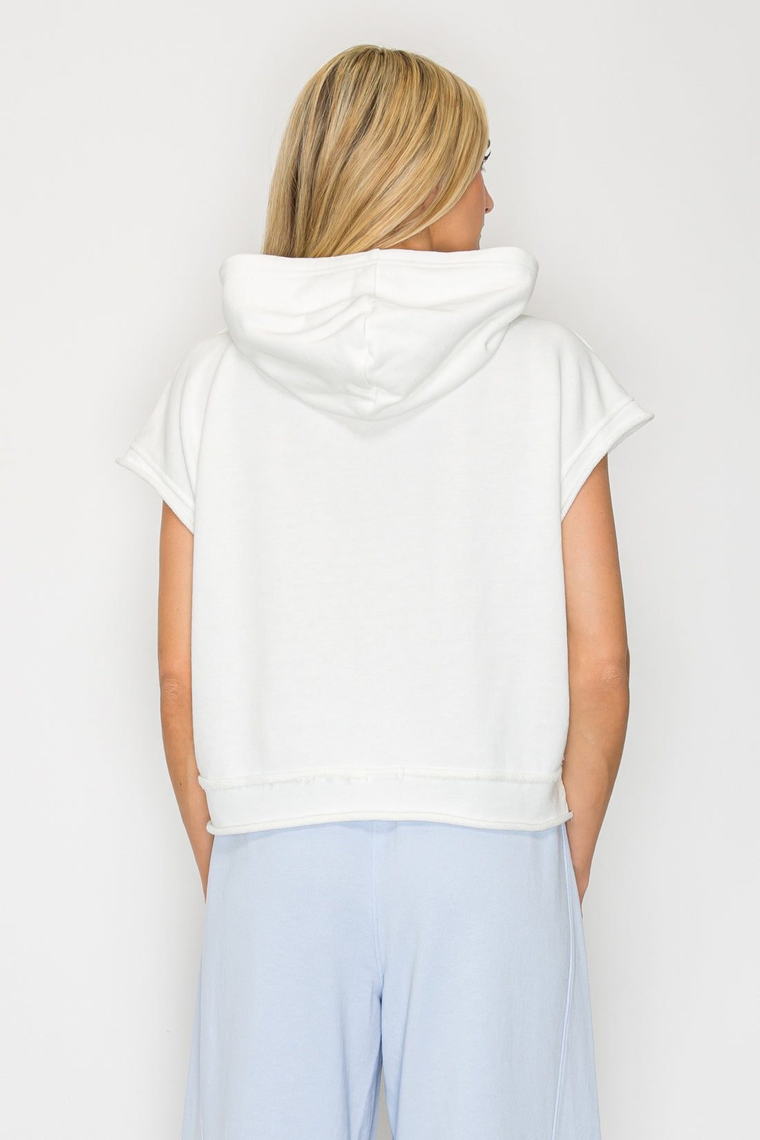 Short Sleeve French Terry Hoodie Tee by Knit Riot