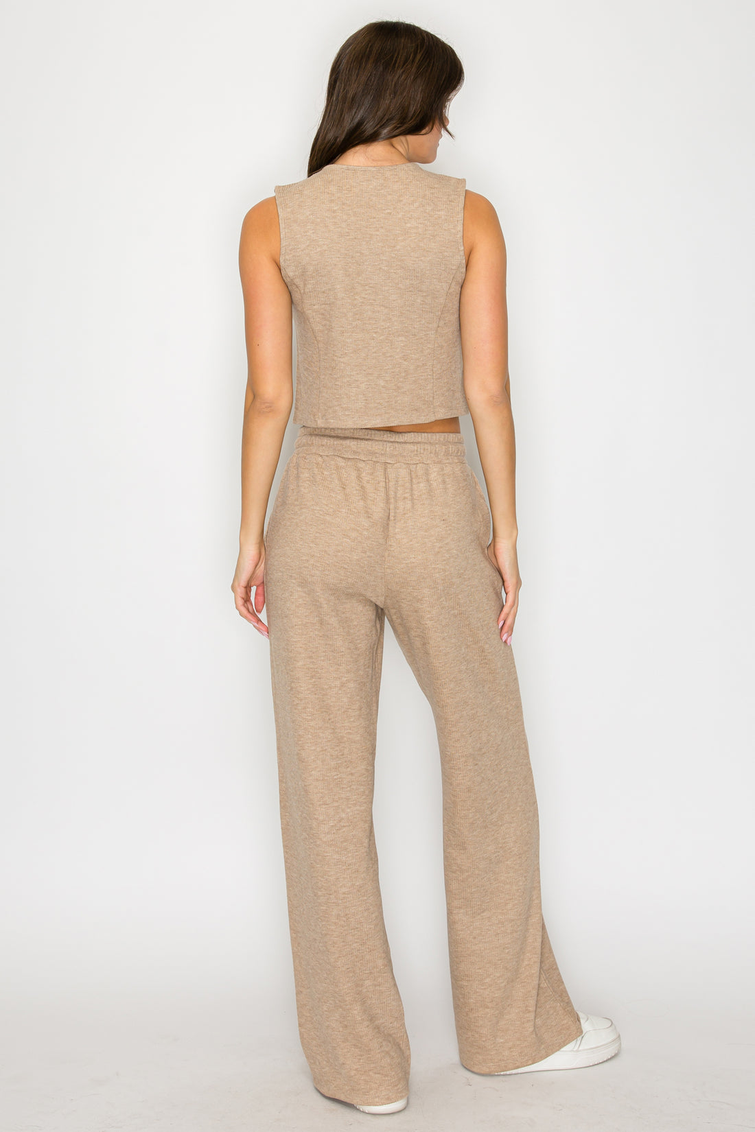 Sutton Soft Knit Vest-Mocha