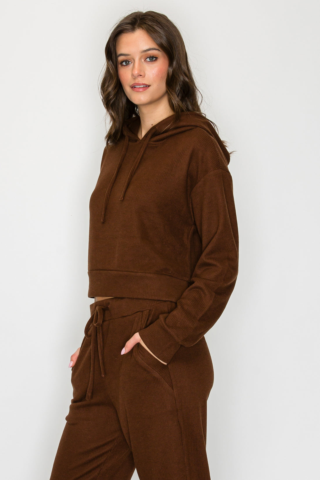 Haven Knit Hoodie-Chocolate