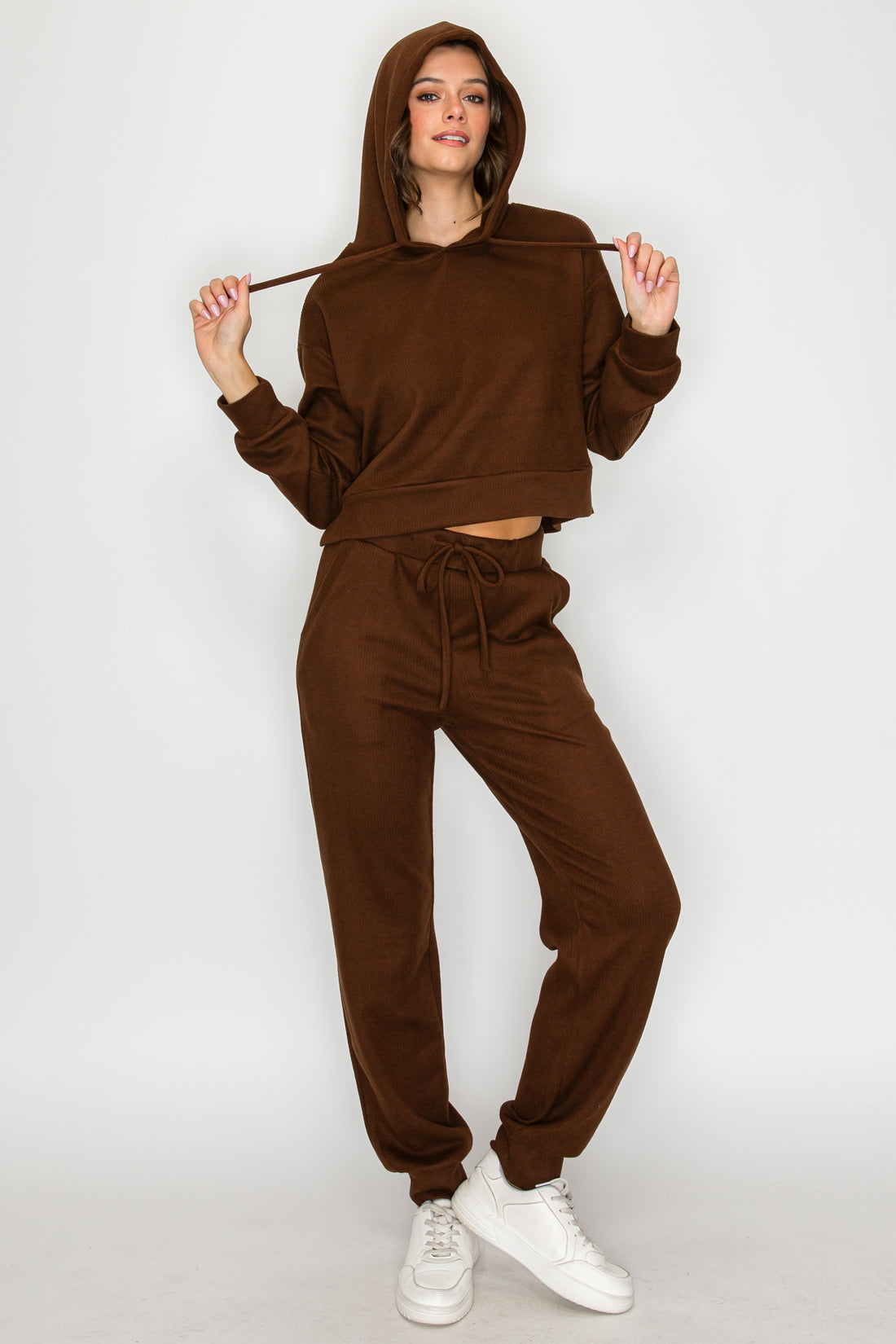 Haven Knit Hoodie-Chocolate