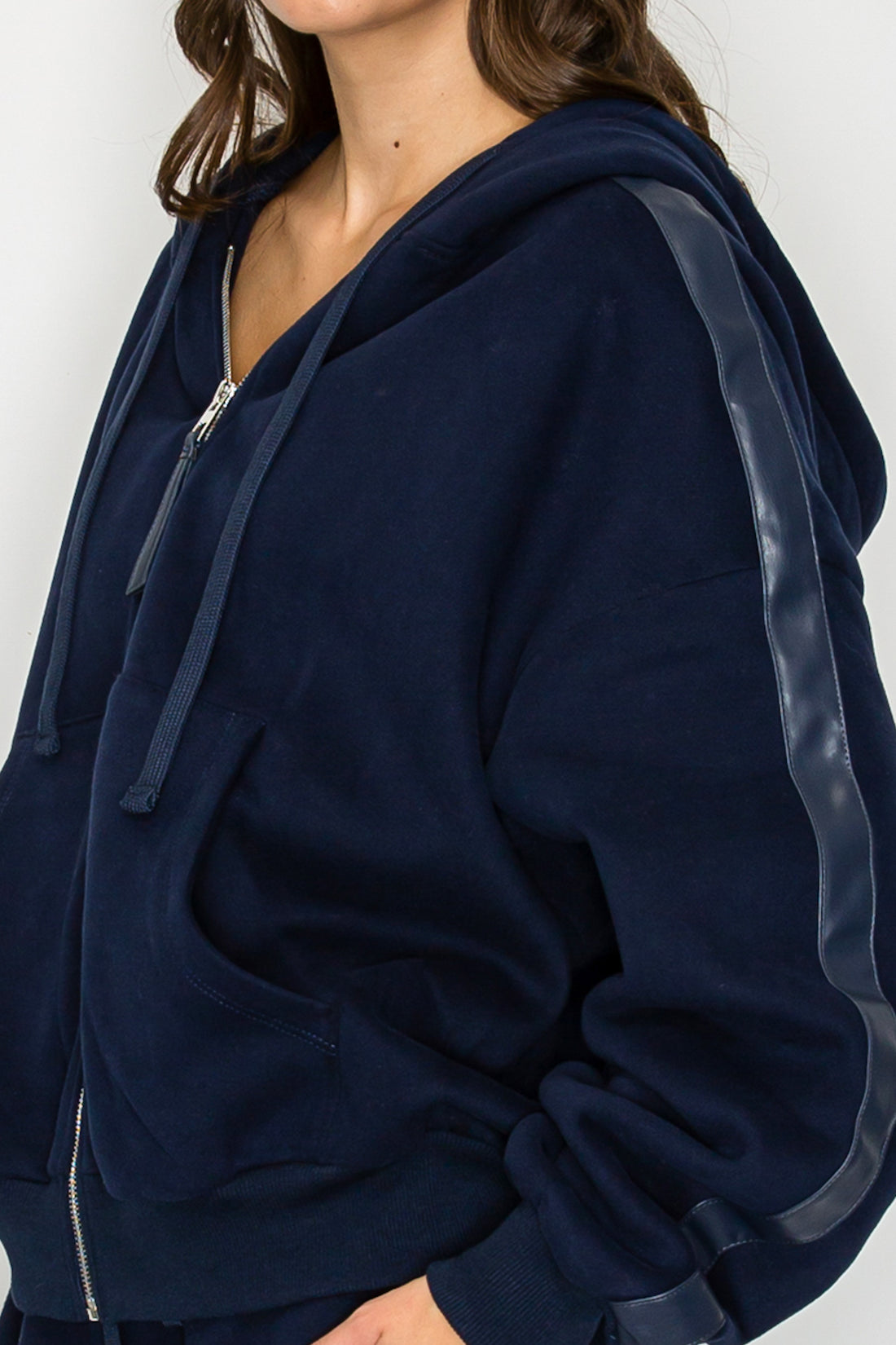 Glide Zip Hoodie-Navy