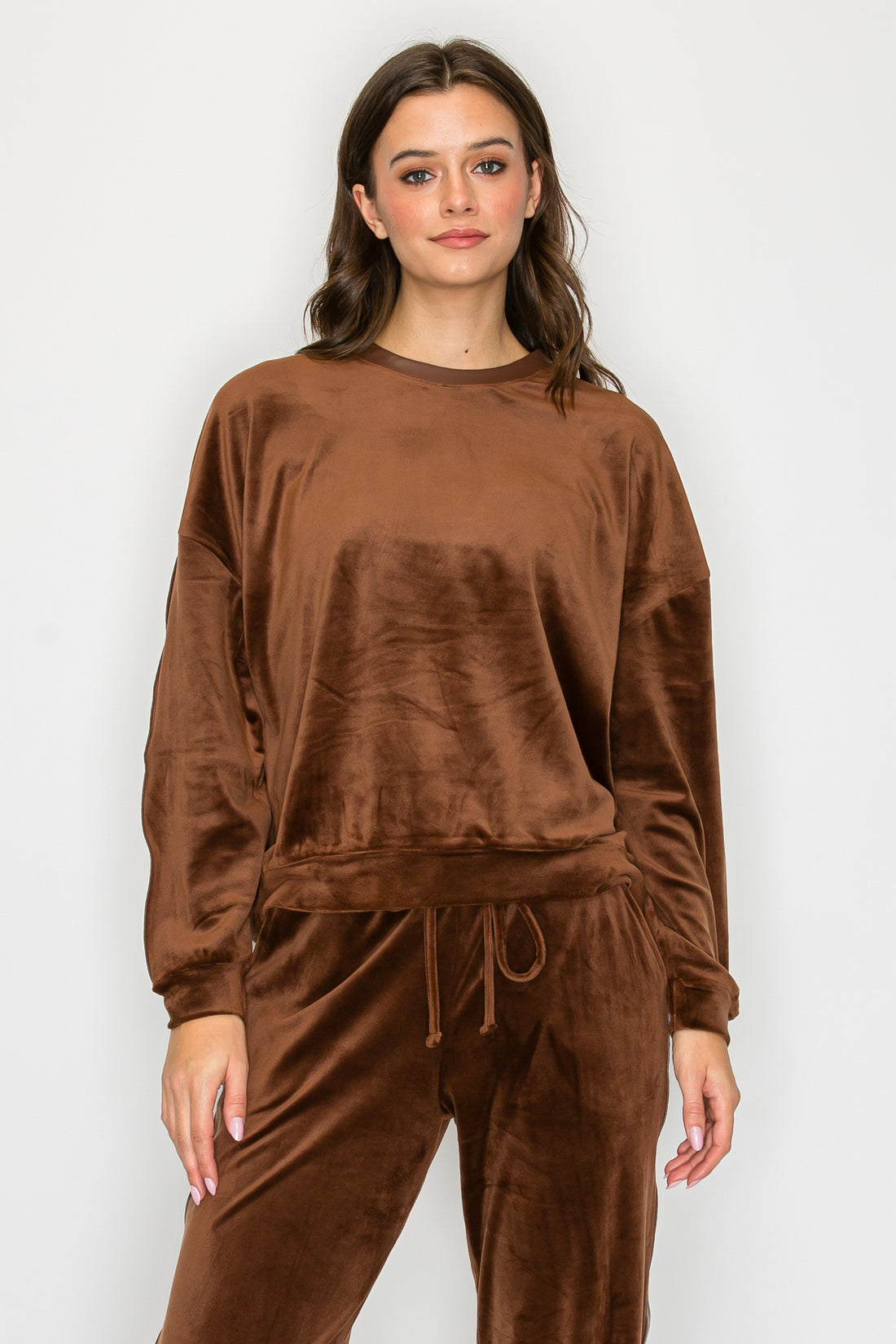 Velour Lounge Crew-Chocolate