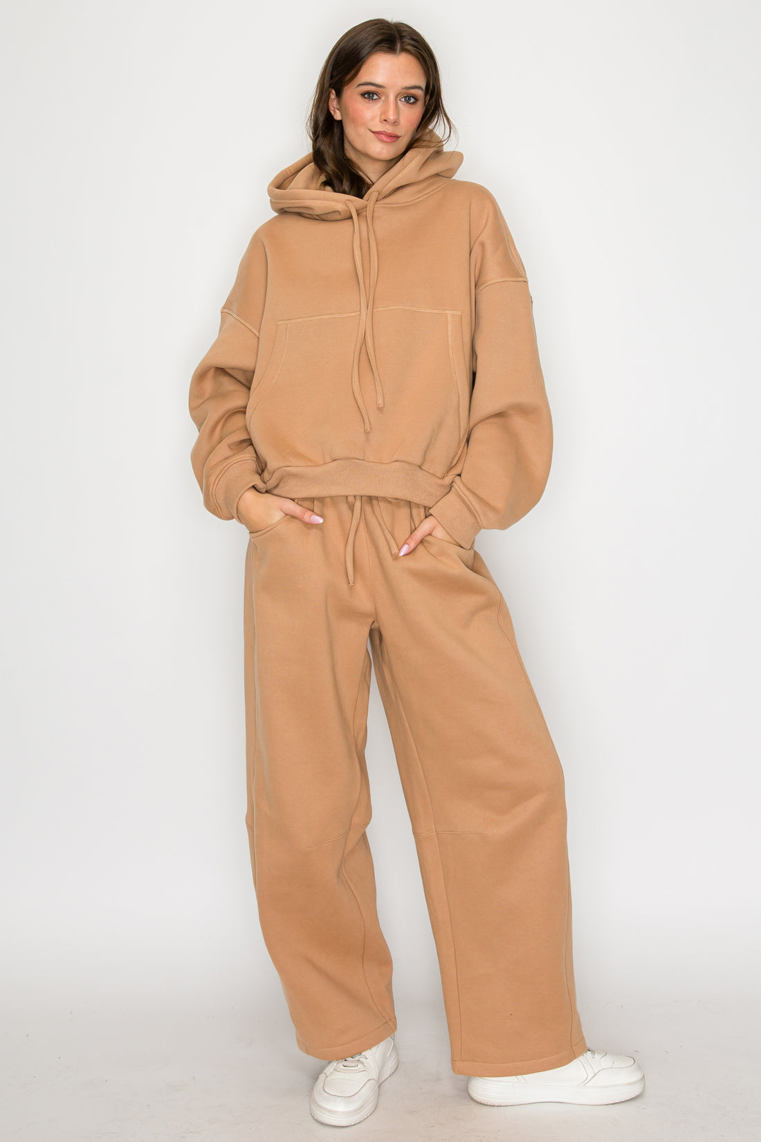 Harbor Barrel-Leg Sweatpants-Mocha