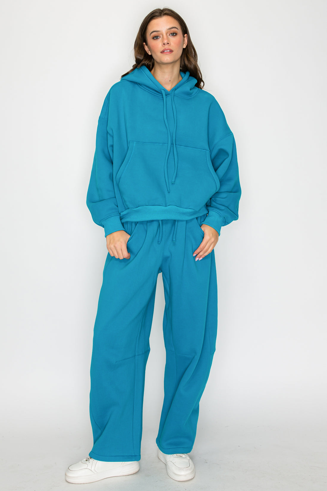 Harbor Oversized Hoodie-Teal