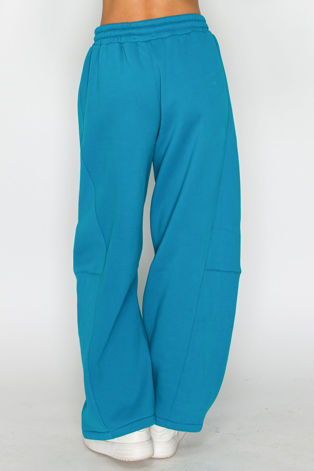 Harbor Barrel-Leg Sweatpants-Teal