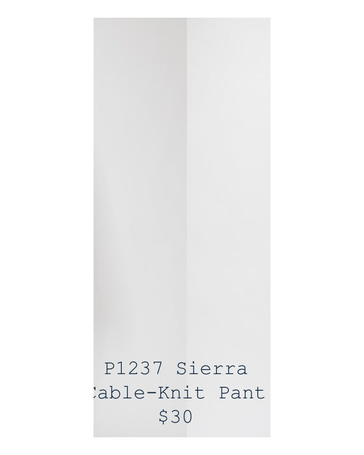 Sierra Cable-Knit Pant - Black wholesale pack