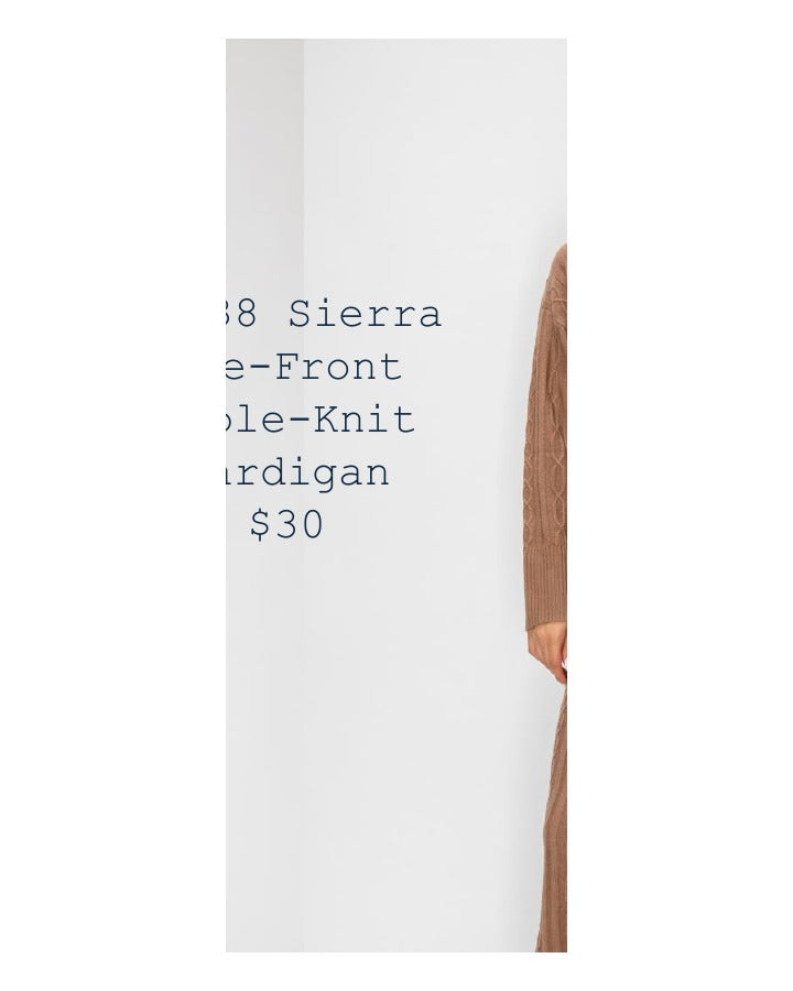 Sierra Cable-Knit Pant - Brown wholesale pack