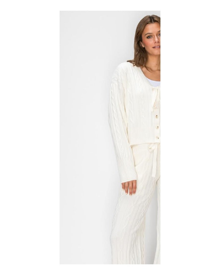 Sierra Cable-Knit Pant - Cloudy Cream wholesale pack