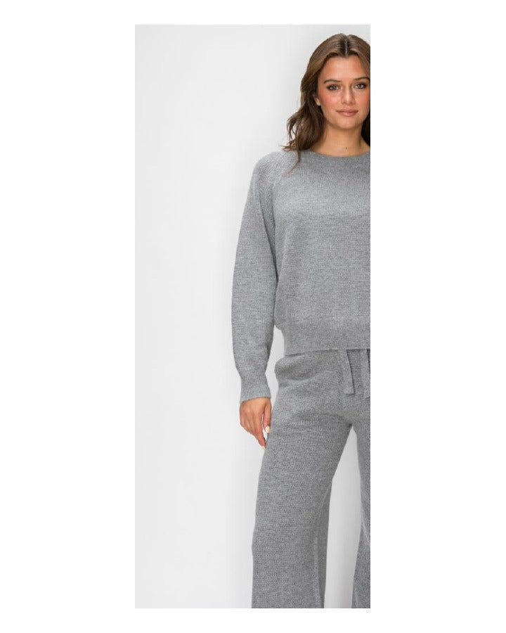 Angora Cashmere Waffle Pant - H Grey wholesale pack