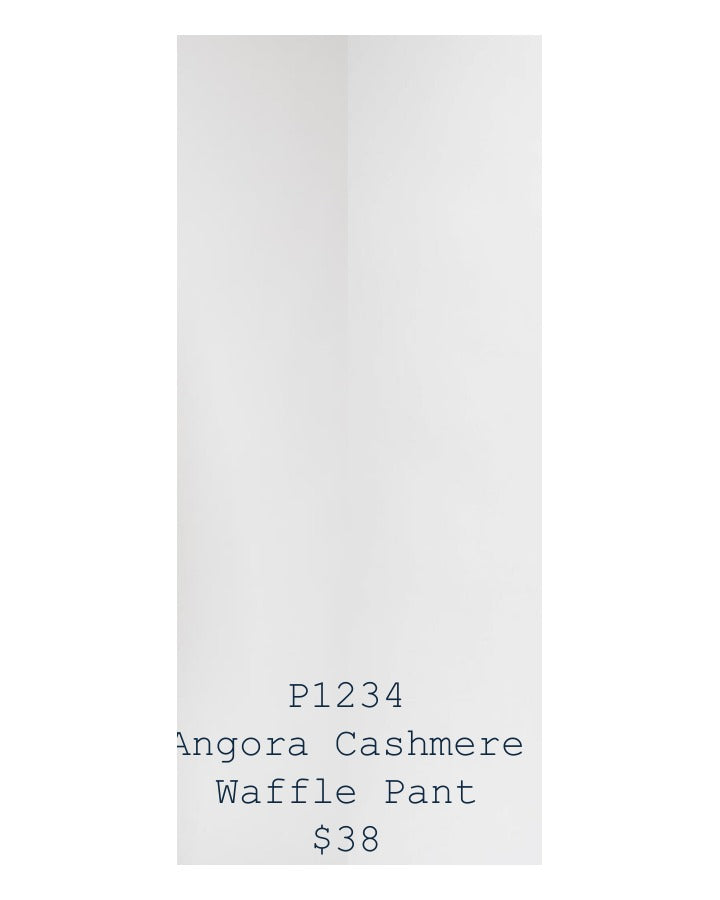 Angora Cashmere Waffle Pant - Navy wholesale pack